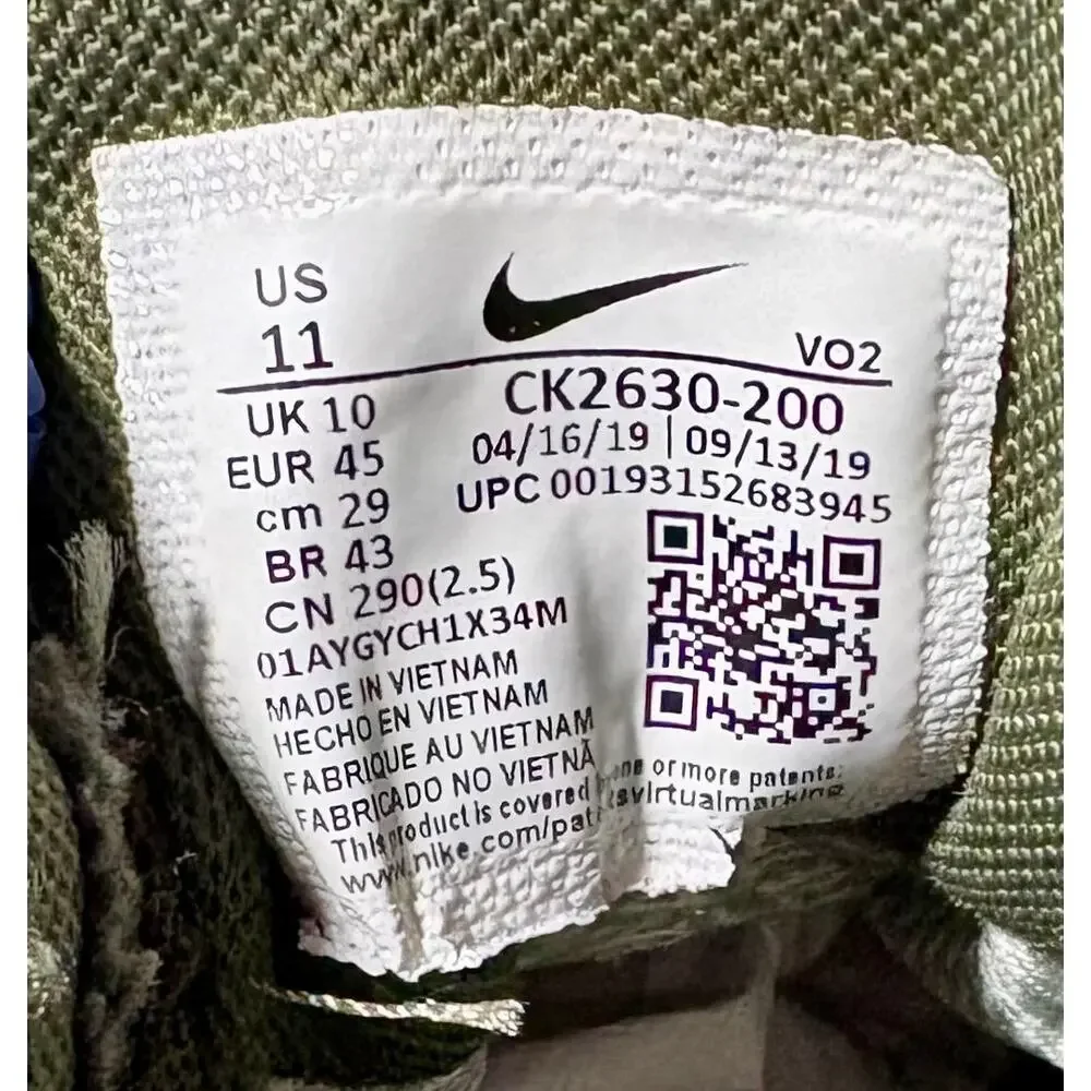 Nike Air Force 1 Gore-tex Medium Olive Sequoia Gold CK2630 200 Size 11